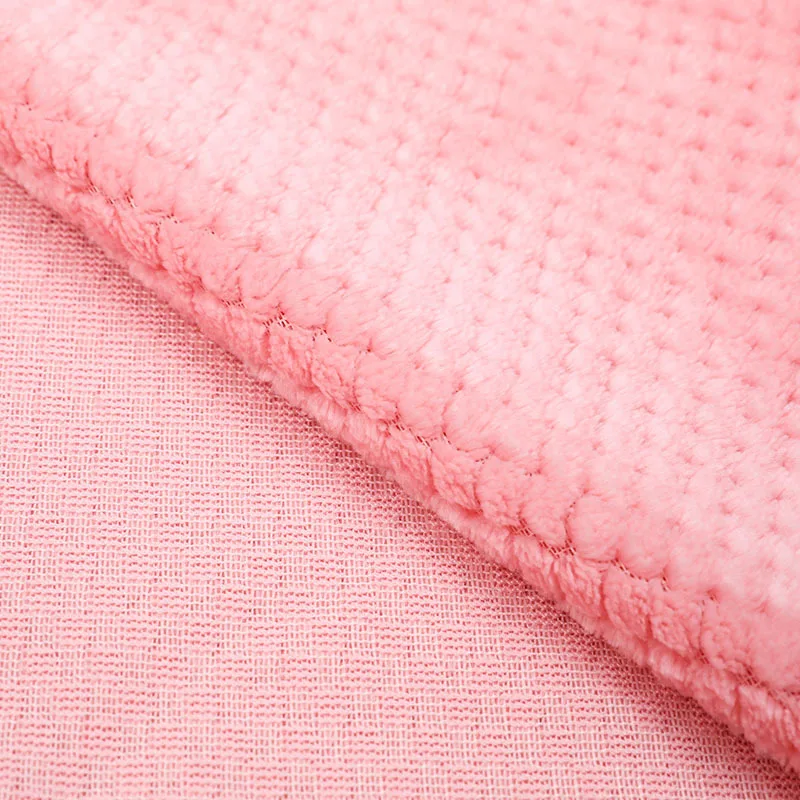 Фланелевая Коралловая клетчатая флисовая ткань для детского одеяла из 100% полиэстера с принтом OEM на заказ