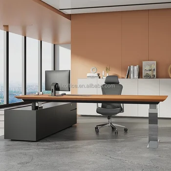 Office Furniture L Shape  Comfortable Modern Wooden Boss Manager CEO Executive Office Table