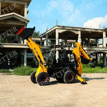 YESBETTER WZ45-16 Mini Backhoe Loader with 48KW CUMMINS Diesel Engine 4x4 5ton Rated Load 48KW EPA CE Approved