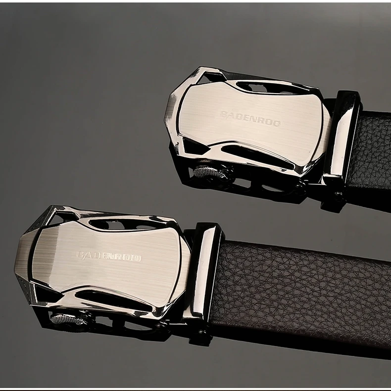 
Высококачественные модные мужские автоматические ремни из искусственной кожи с храповым механизмом и логотипом на заказ от производителя пряжек из сплава 