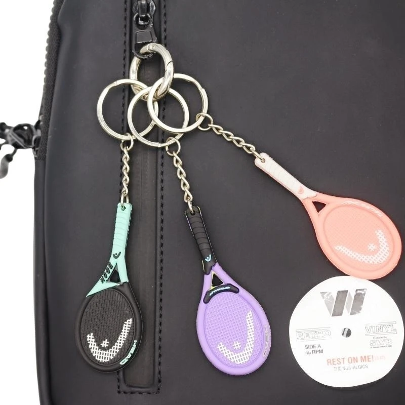 Wsnbwye Padel Racket Padel Racket Protector Keyrings CHAVEIRO Gift Anime DIY PVC Cute Rubber Racket Padel Keychain