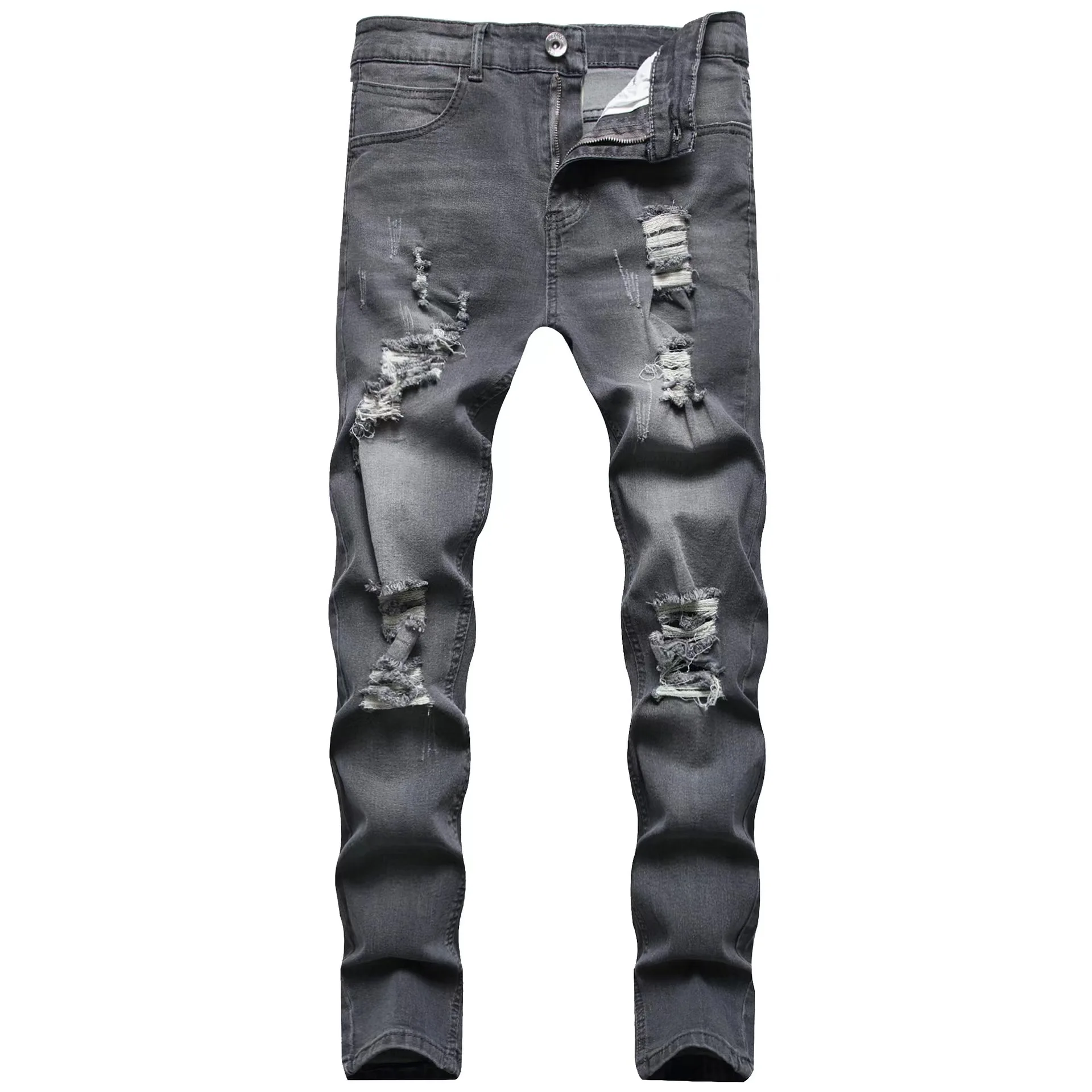 Hot Sale High Quality Designer Rock Revival Ripped Smog Trousers Jean ...