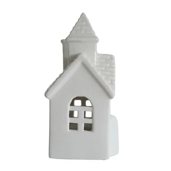 LED付き陶器製クリスマスビレッジハウスフィギュアの卸売