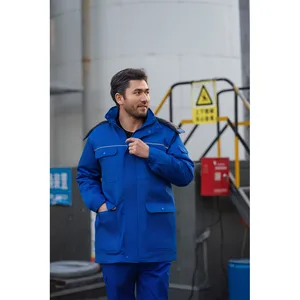 Windproof Anti-Cold Long Sleeve Work Clothes Mechanic Coverall Factory Workwear Jacket Plus Size Option Working Uniforms  Top