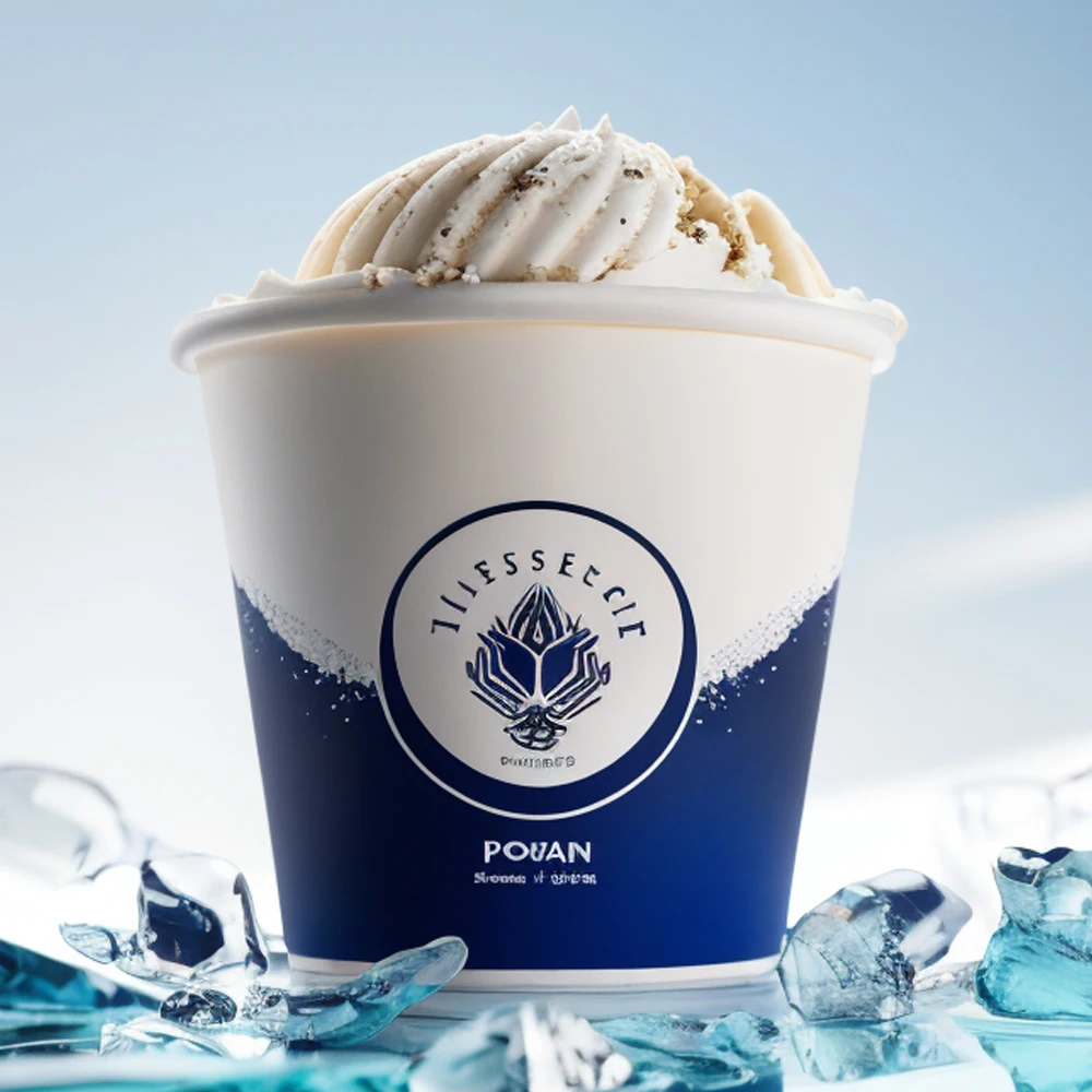 Wholesale 4oz 6oz 8oz Ice Cream Paper Cup Single Wall Disposable Custom Logo Printed Sundae Dessert Packaging Cups