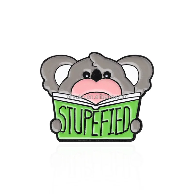 Sming Pins Koala Enamel Pin - Cute Animal Magnifying Glass