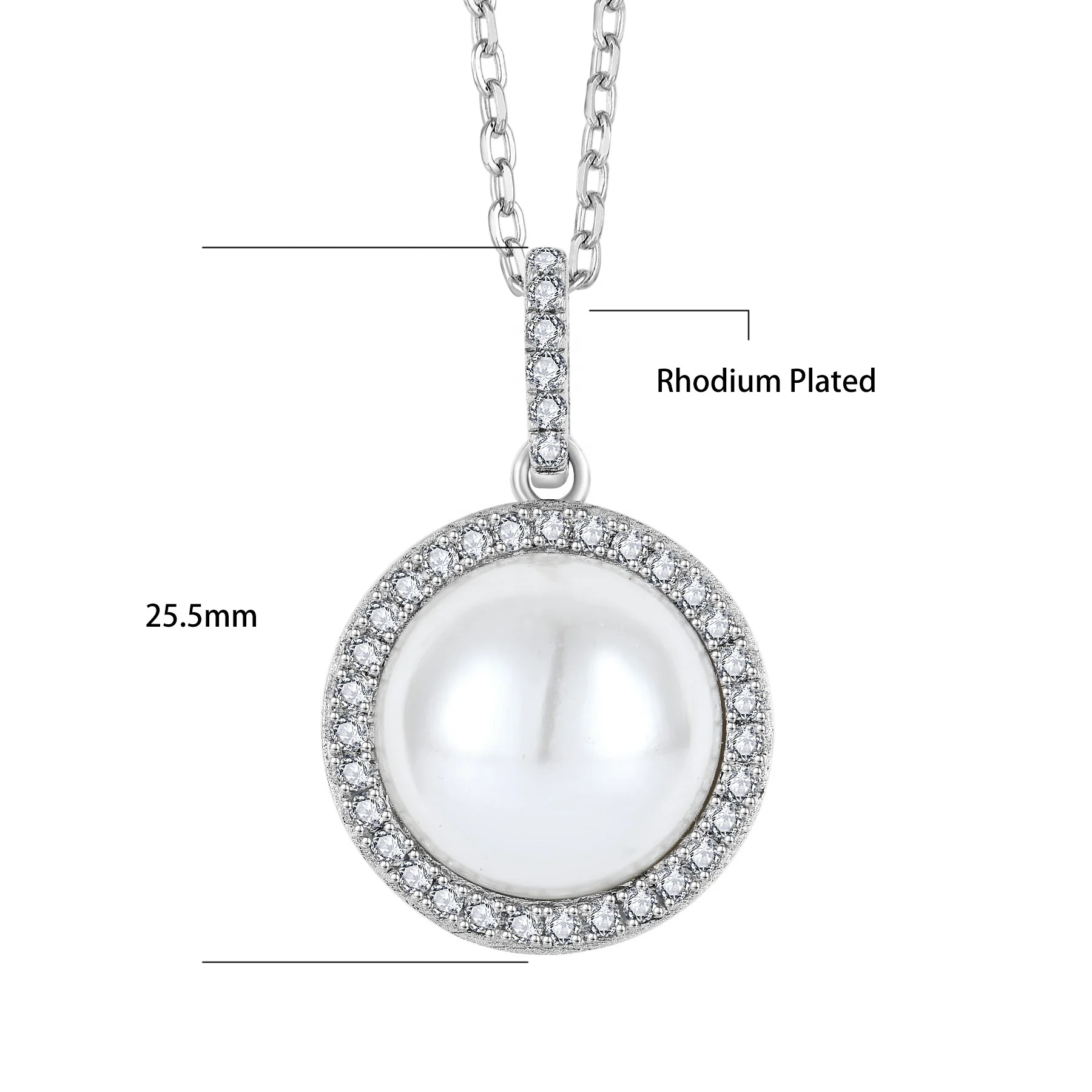 Custom Oem Women Luxury 925 Silver Pearl Earrings Ring Pendant Fine