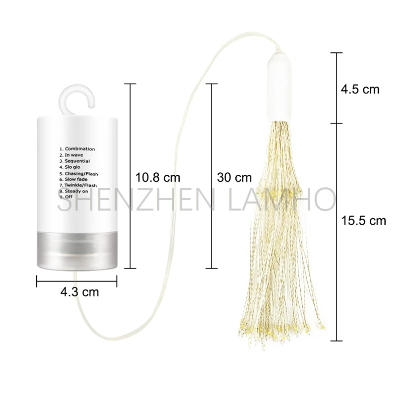 Firework LED String Light 8 Modes Dimmable Fairy Lights with Remote Control Battery Operated Hanging Starburst Lights