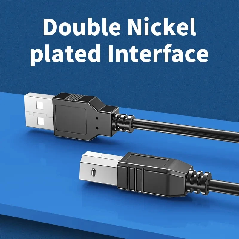 2.0 USB Scanner Printer Cord High Speed Type-A to USB B Cable for Canon Epson HP Dell 1M 1.5M 1.8M 2M 3M 2.0 USB Printer Cable