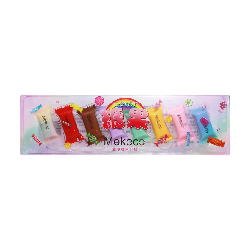Mekoco Candy Lipstick Kit Capsule Lipstick 8 Colors / Box Velvet Lip