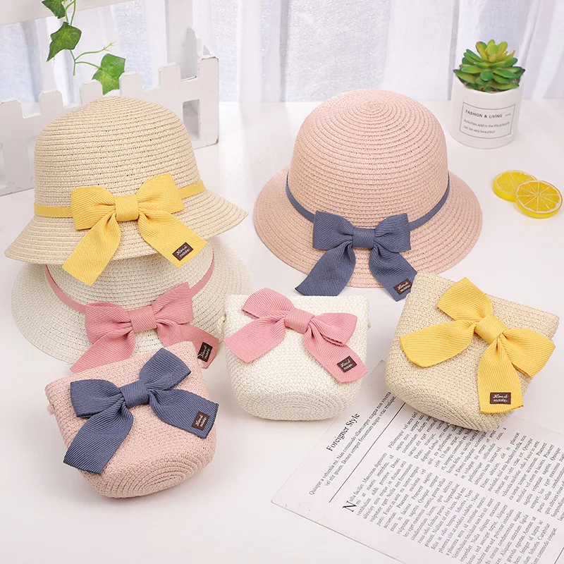 【ほぼ未使用】SÜB suess Straw Hat 親子セット Sale!personalized Parent & Child Straw Fedora Hat Set.unisex