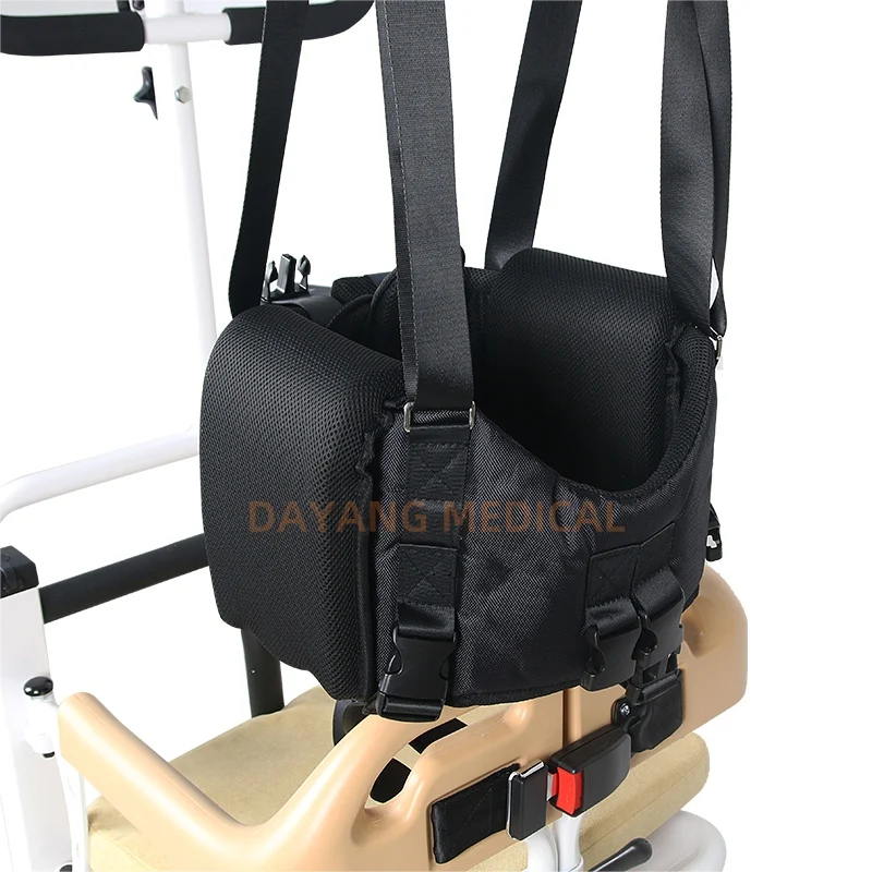 Multi Purpose Light Weight Hydraulic Patient Lift Wheelchair Commode Toilet Transfer Chair with Electric Sling