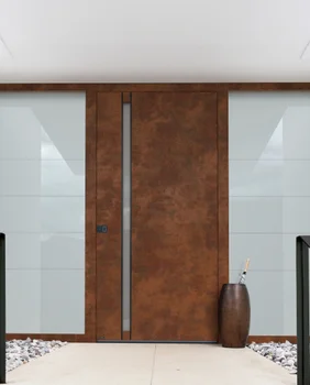 Modern Aluminum Alloy Exterior Security Steel Doors Waterproof Finished Surface for Homes and Malls