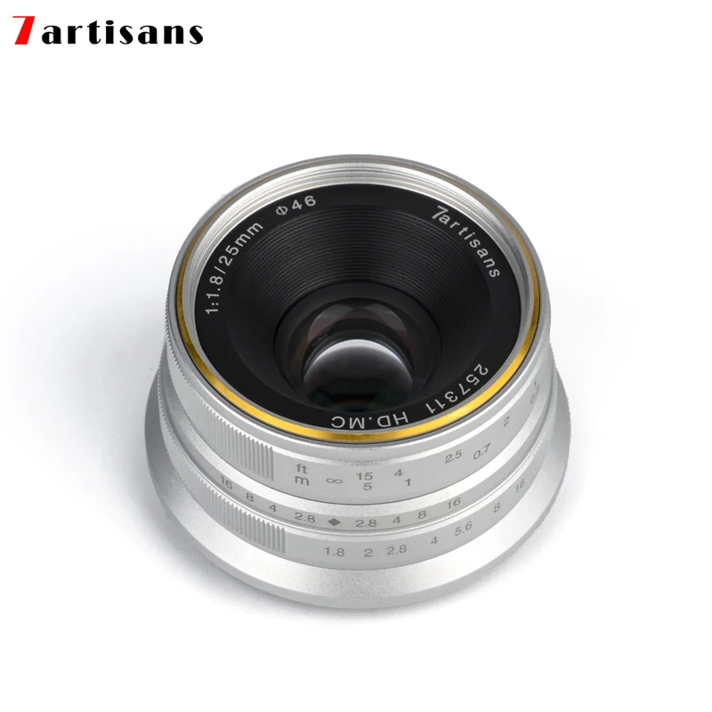 7Artisans 25mm F1.8 Prime Lens for Micro 4/3, Sony E, Fujifilm