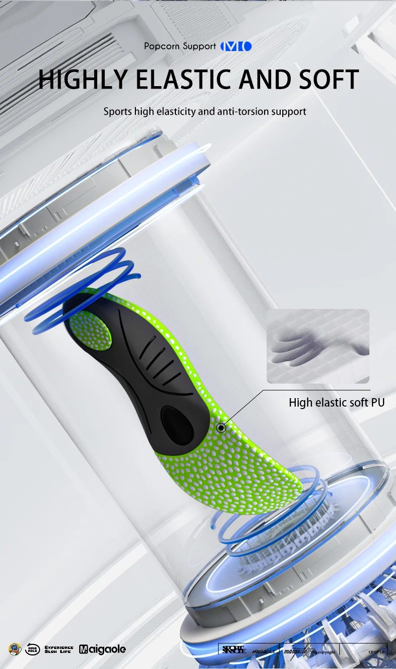 Popcorn ETPU Sports Comfort Insoles with Arch Support