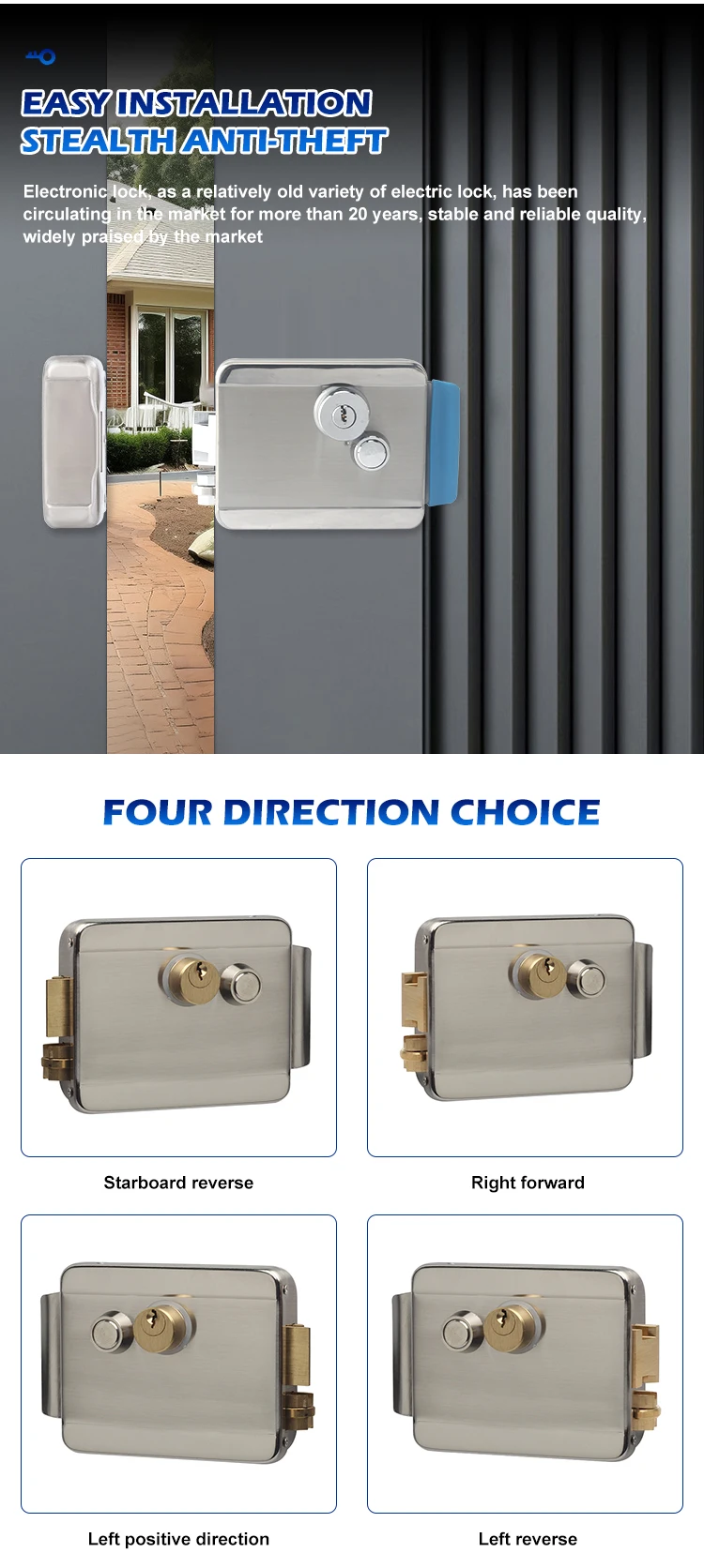 New Arrived Outdoor Key Unlocking Customized 12v 24v Electronic Door ...