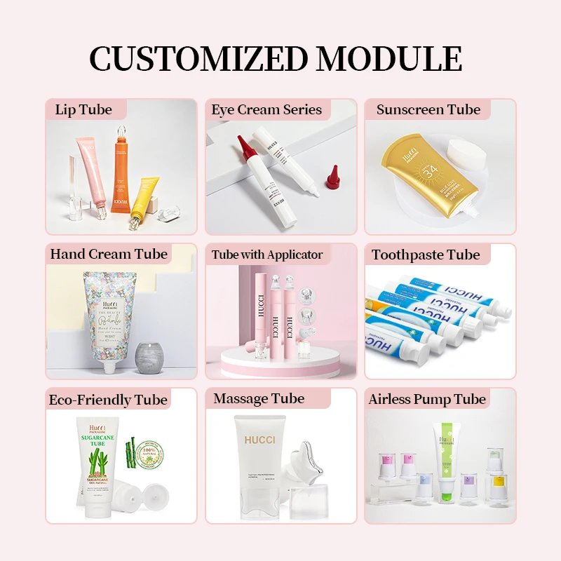 Custom 8oz 30-60ml Cosmetic Empty Soft Pink Squeeze Tube Packaging Body Hand Cream Lotion Tube with Screw Cap