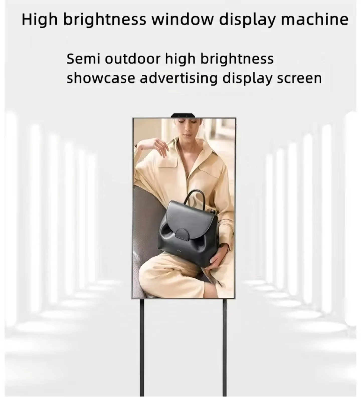 High Quality 32 Inch Commercial LCD Display Panel Window Advertising Signage Hanging for Mall Use High  brightness LCD display supplier