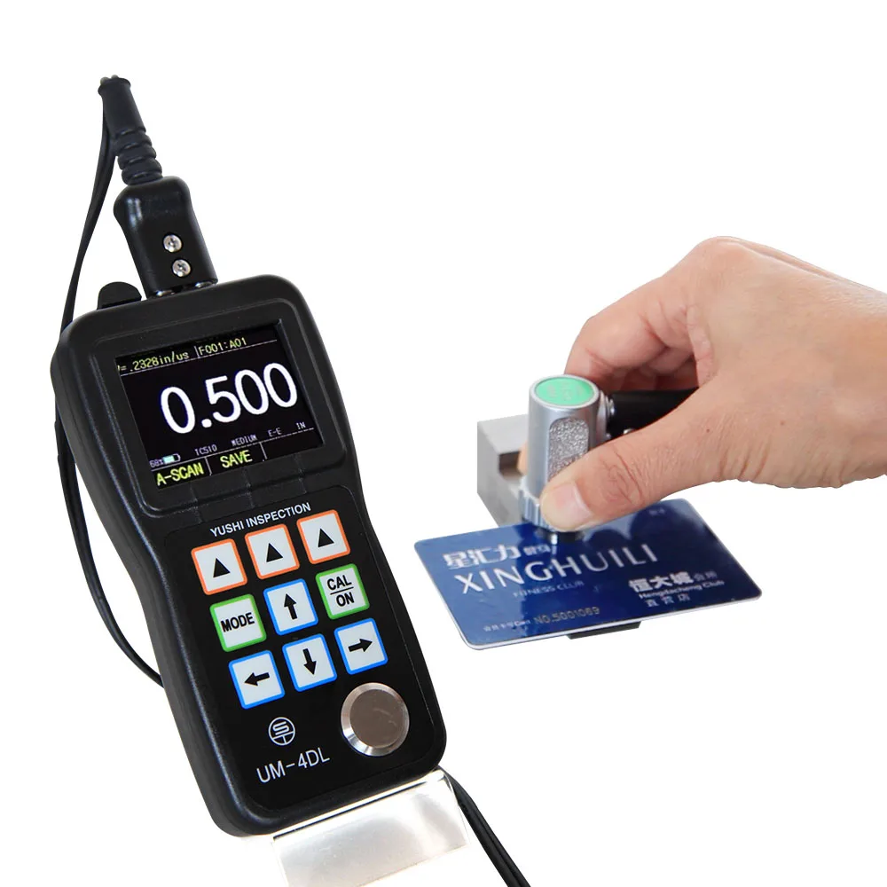 NDT UT Inspection Ultrasonic Thickness  Measurement YUSHI Ultrasonic Thickness Gauge UM4DL with Color Scree Live A-scan Snapshot
