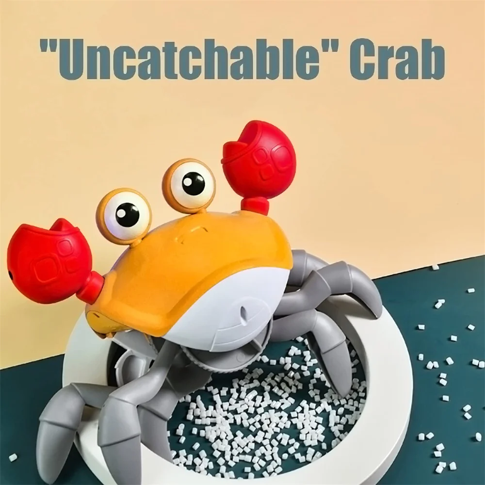 Music Crab Interactive Toy,Usb Rechargeable Dancing Electronic Pet Crab Crawling Toy For Kids
