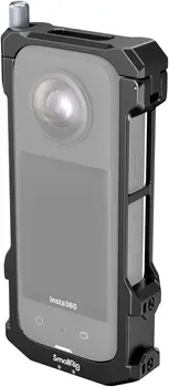 SmallRig Aluminum Frame Cage for Insta360 X3, Protective Case for Insta 360 X3, with 1/4" Threads, Cold Shoe Mount, Folding