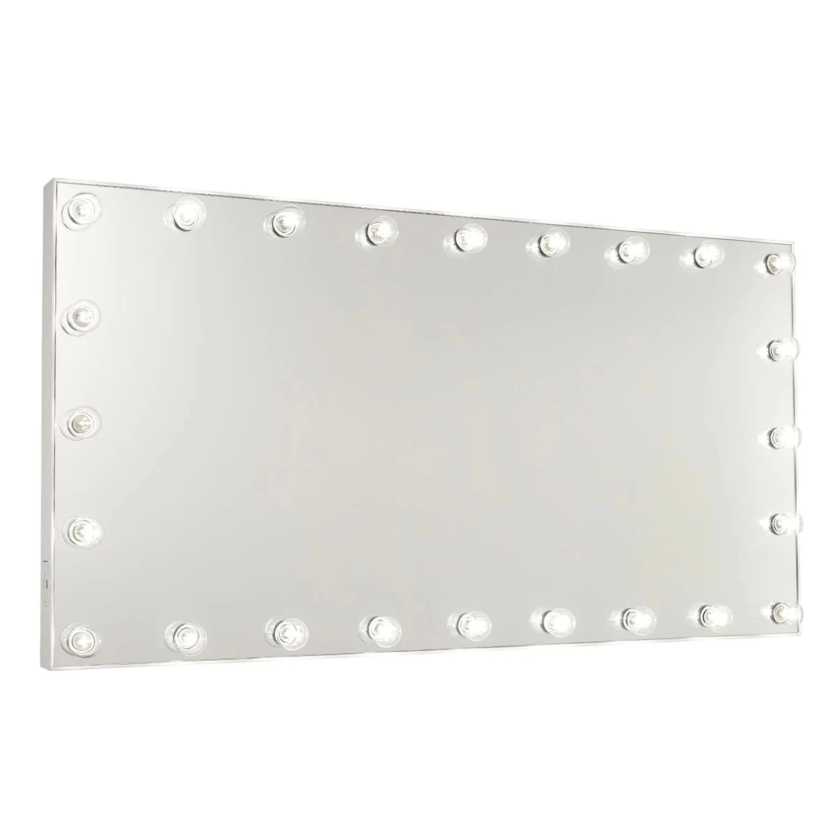 Extra Wide Hollywood Style Makeup Mirror with Frosted LED Bulbs and 136.5*73*8cm Size 0