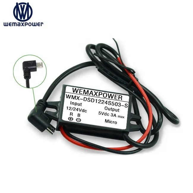 Caricabatterie da auto per micro-USB da 12V-24V a 5V IN7000/IN8020/IN8050