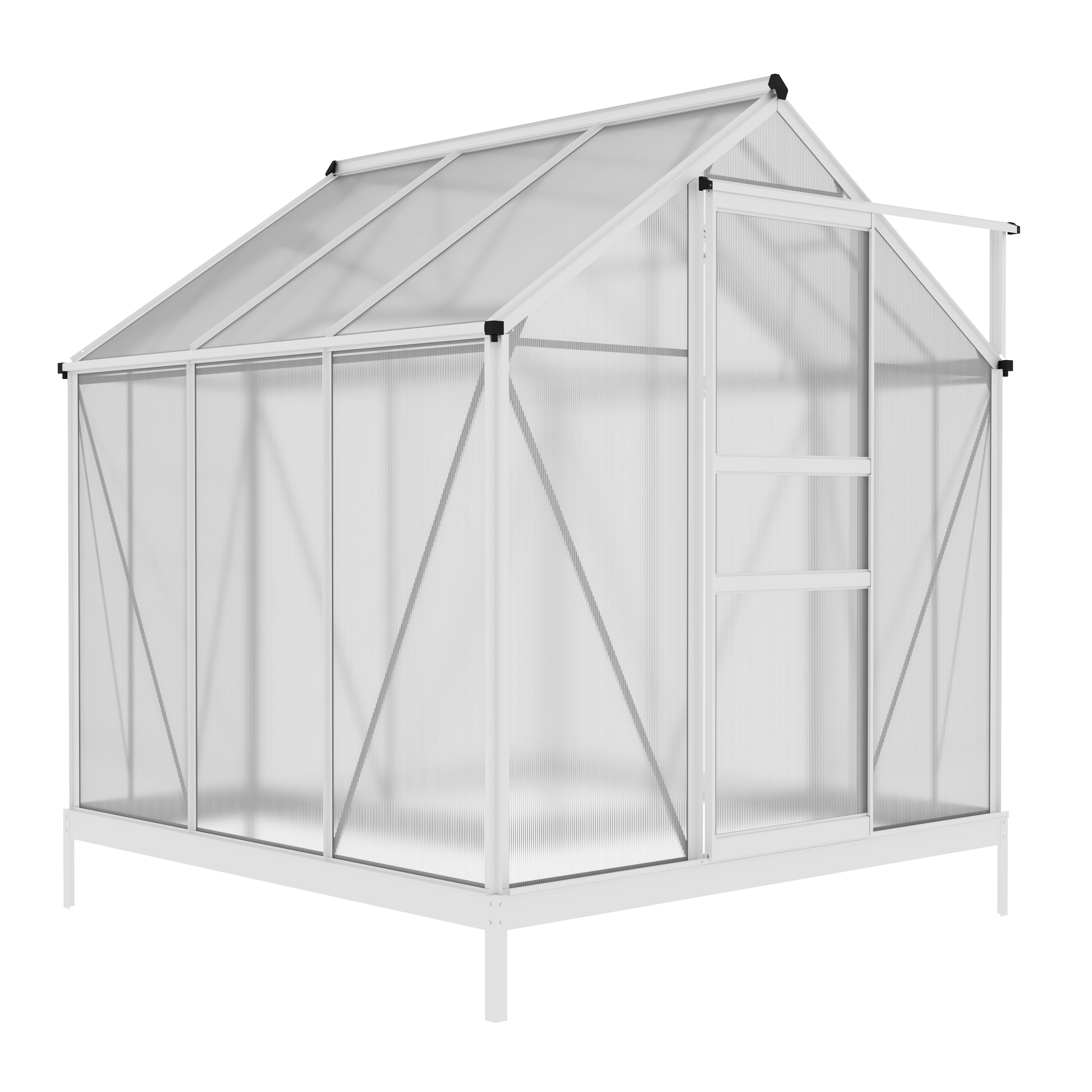 6.2x6.2FT seeds planting Outdoor Walk-in Greenhouse with Galvanized ...