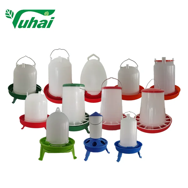 Assorted Chicken Watering & Feeding Tools - Multiple Capacity Choices - Anti-Spill, Easy to Clean for Poultry Farms