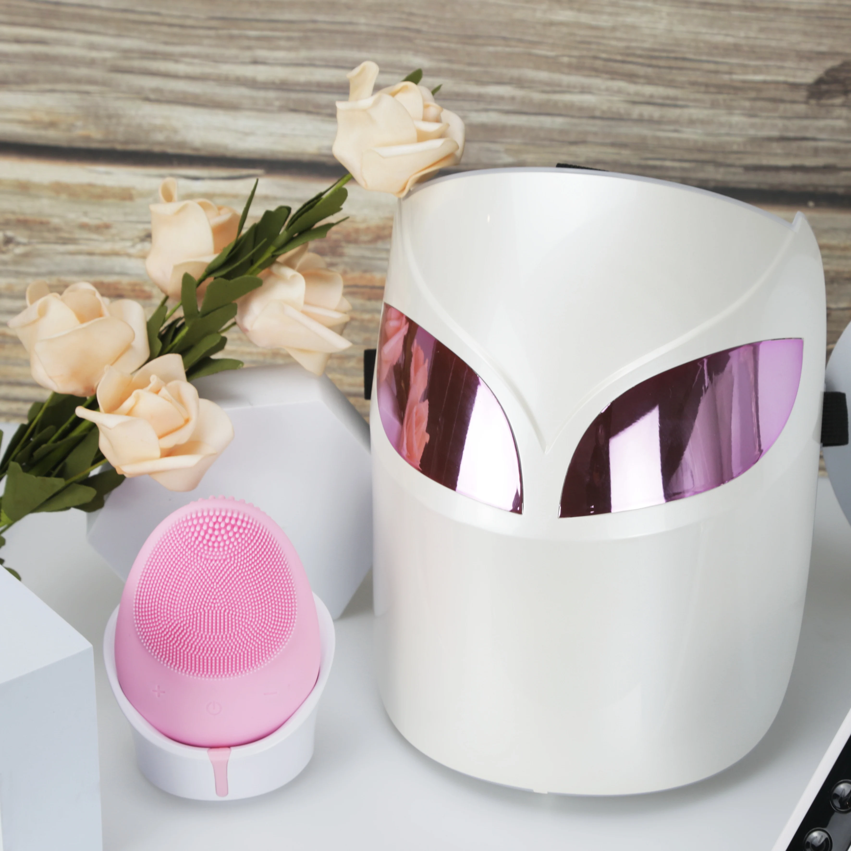 Voice Control 510k Approved Led Face Mask 9 Color Beauty Facemask Gold Red Light 630nm Mask