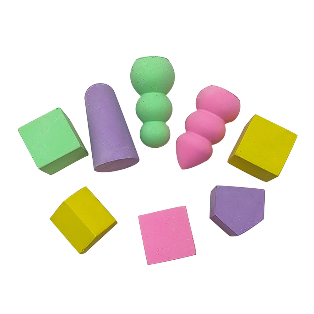 Elsas моющийся Радужный Рог единорога, объемный Мел для тротуара, набор нетоксичный Мел без пыли для улицы