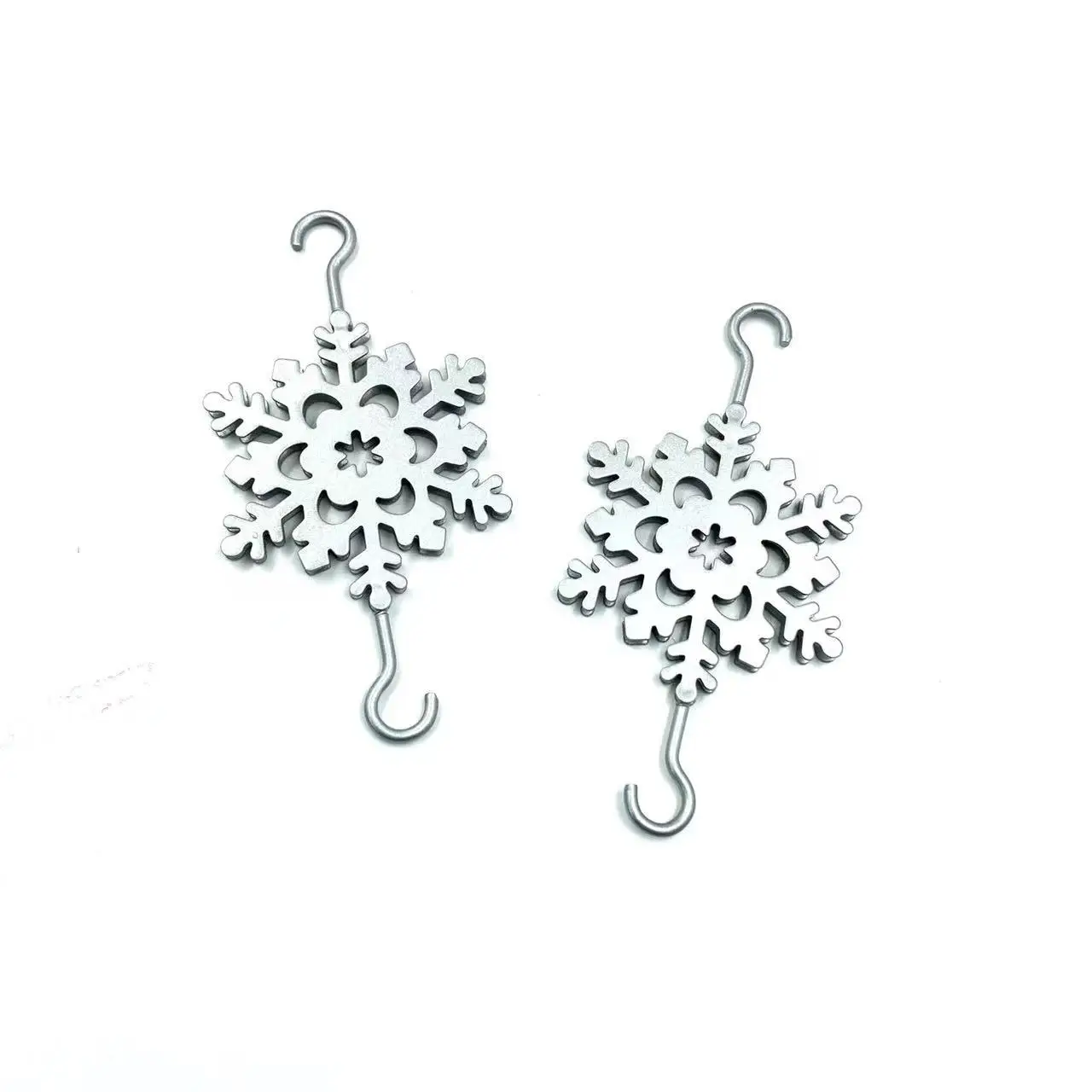 Christmas Tree Decoration Snowflake S Hook Christmas accessories Snow ornament silver novelty hooks details