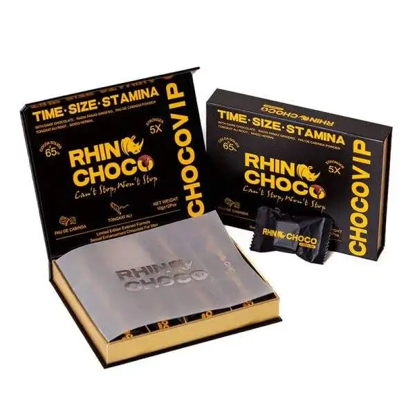 12 Models HOT SELL Packing Box for Rhi Chocolate Outer Packing Vip Chocolate for Supplier Royal RHINO CHOCO VIP