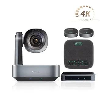 2025 Tenveo High-end 4k Conference System VL12U 12x Optical Zoom HDMI,DP,Noise Reduction USB//Wireless/3.5mm Jack and HUB