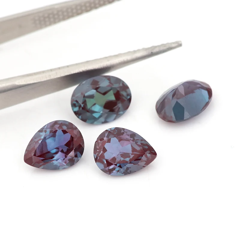 Alexandrite Loose Gemstone Lab Grown Sapphire Corundum Round Oval