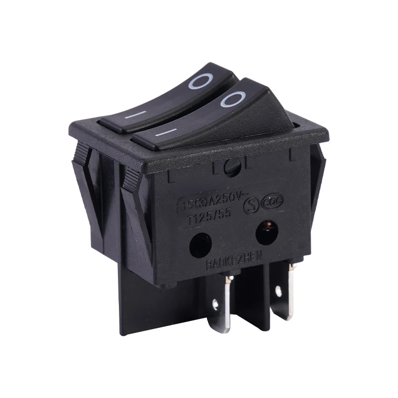 BAOKEZHEN SC797 Electric 6 Pin Arc Button Double Pole Rocker