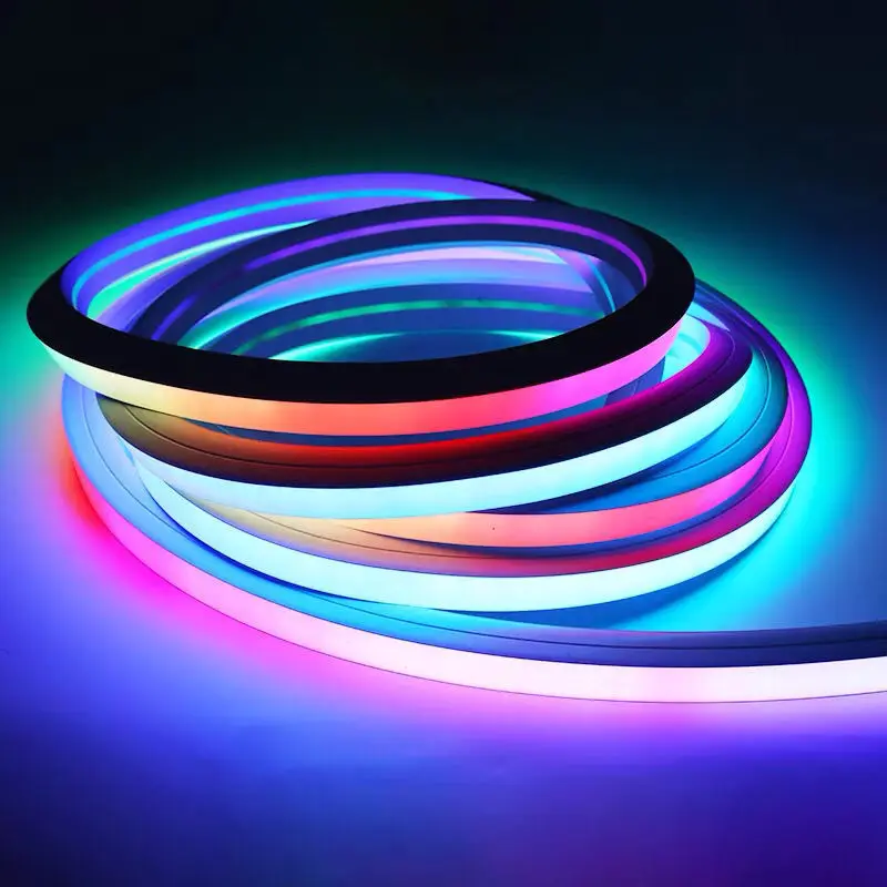 1616 2014 2020 1023 1225 Customized Neon Lights 12V Flex 5m Waterproof Pixel RGB Led Neon Strip Led Rope