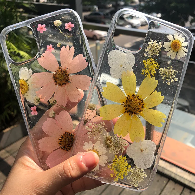 High Quality Pressed Dried Red Daisy Flower Phone Case Clear Soft TPU  Chaneling Back Coverfor Iphoneing 12 12PRO - China Phone Case and Mobile  Phone Case price