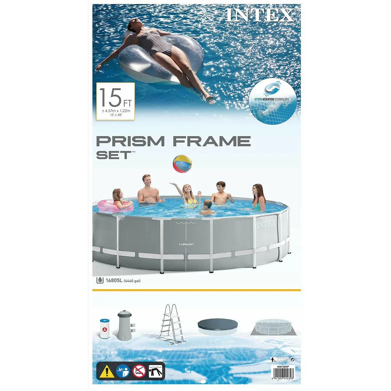 INTEX 26726 Outdoor Family Pool Set - Large Capacity & Fun