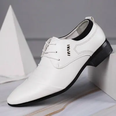 Amazon.com | 【Fast Delivery】 White Shoes for Men Dress Leather Classic  Style Men Lace Up Vintage Leather Shoes Business Casual Pointed Toe Leather  Shoes Composite Toe Shoes for Men 8.5 | Oxfords