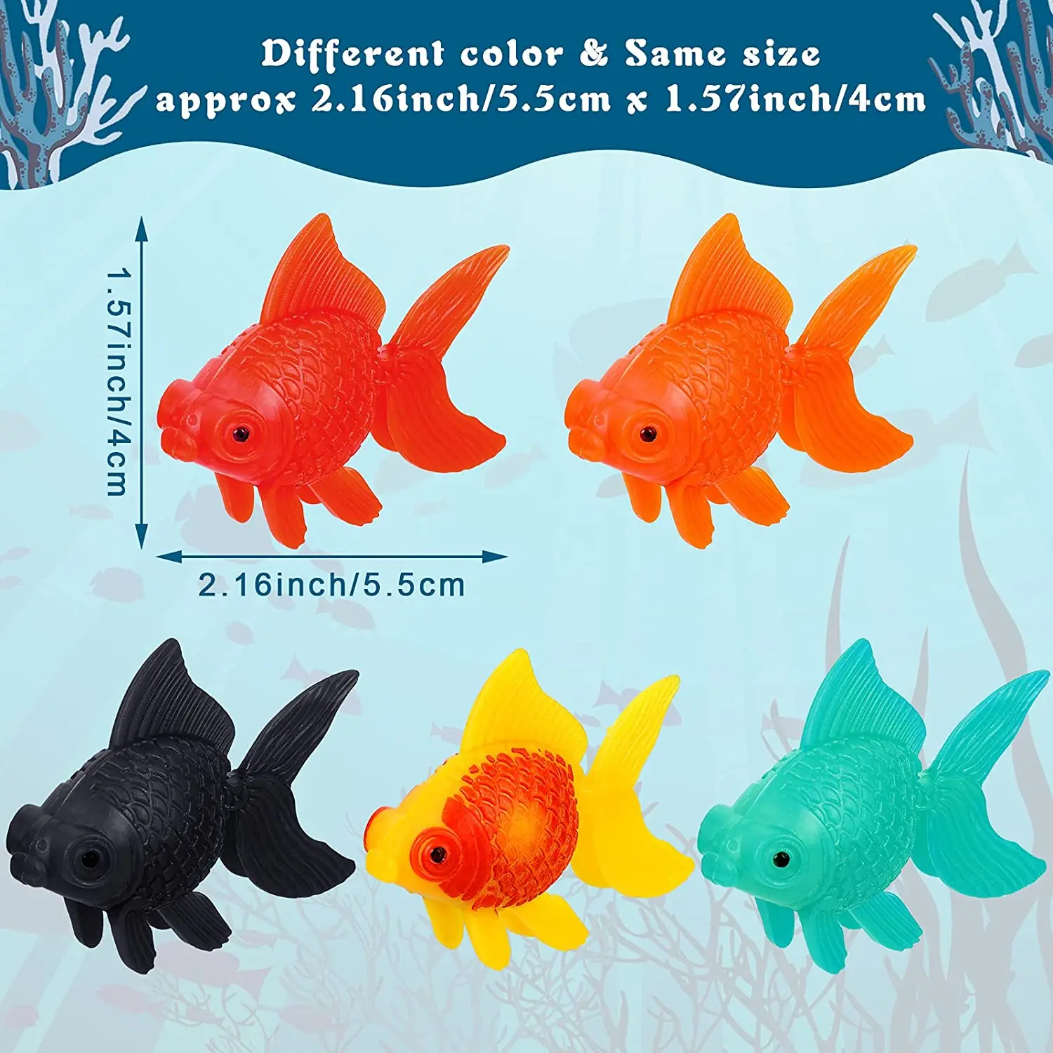 floating fake goldfish