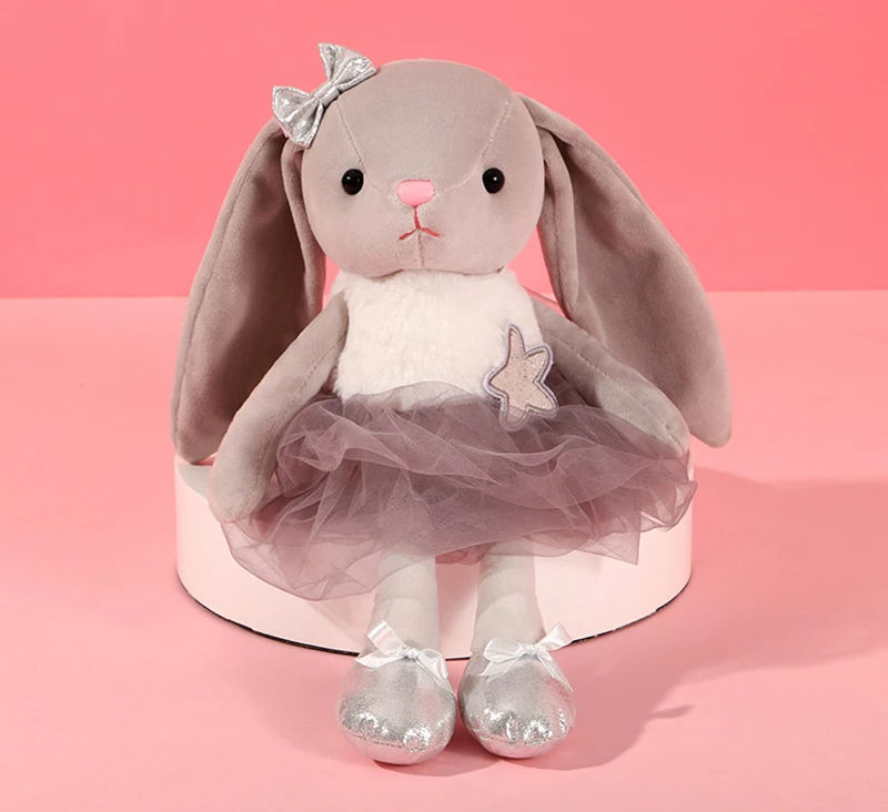Cartoon Ballet Rabbit Plush Toy Cute Long Ear Bunny Doll For Kids Soft ...