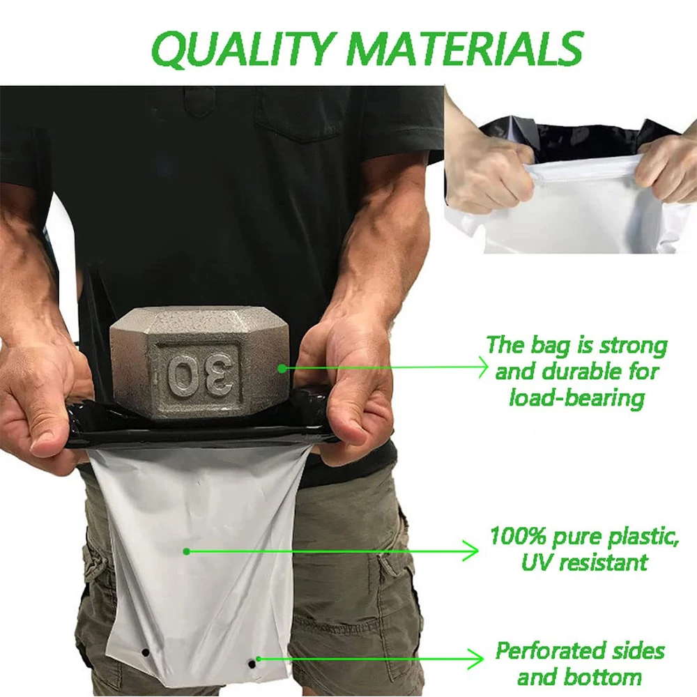 1/2/3/5/7  Gallon Anti-UV Plastic Nursery Bag Black Open Top Polyethylene Grow Bag for Greenhouse Planting