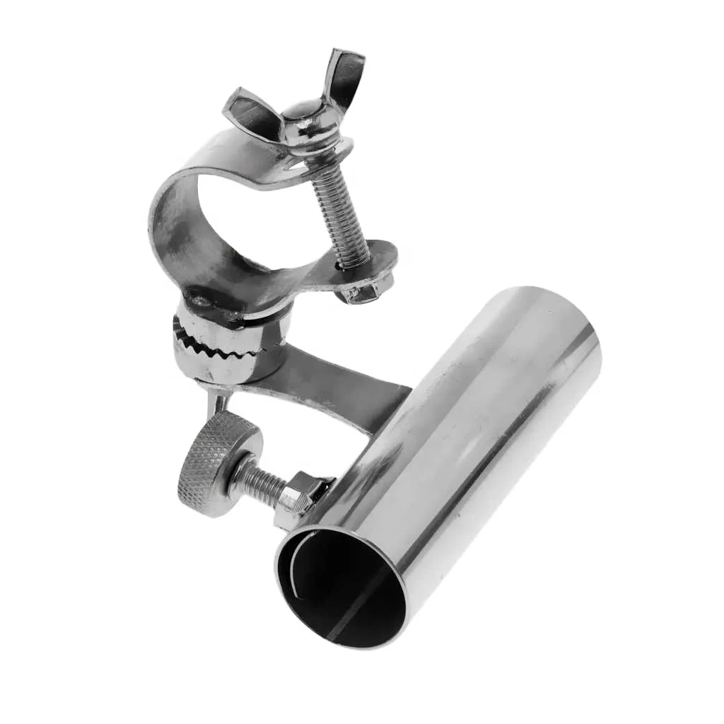 Stainless Steel Fishing Rod Holder For Mounting On Rails Approx. 25 mm, Marine Grade For Boat