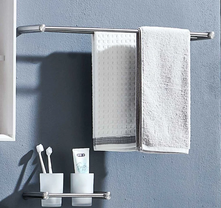 Sus304 Stainless Steel Towel Rod Rustproof Hotel Towel Rack Over Toilet