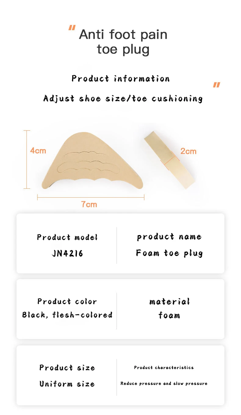 Toe Plug Pads For High Heels Shoe Filler Wholesale