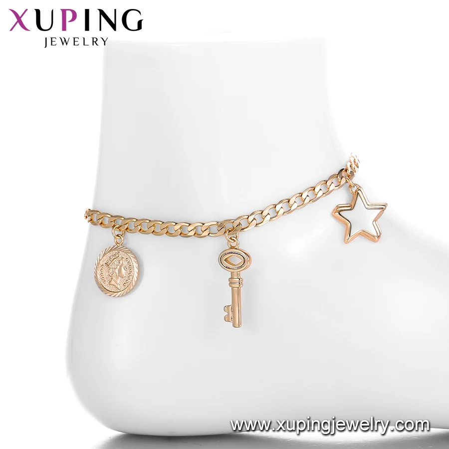 77247 Xuping Novas Pulseiras de Tornozeleira Femininas com Iniciais em Ouro,  Joias Corporais, Pulseiras de Tornozeleira| Alibaba.com, image size:900x900