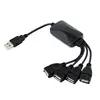 Black USB 2.0 1-to-4