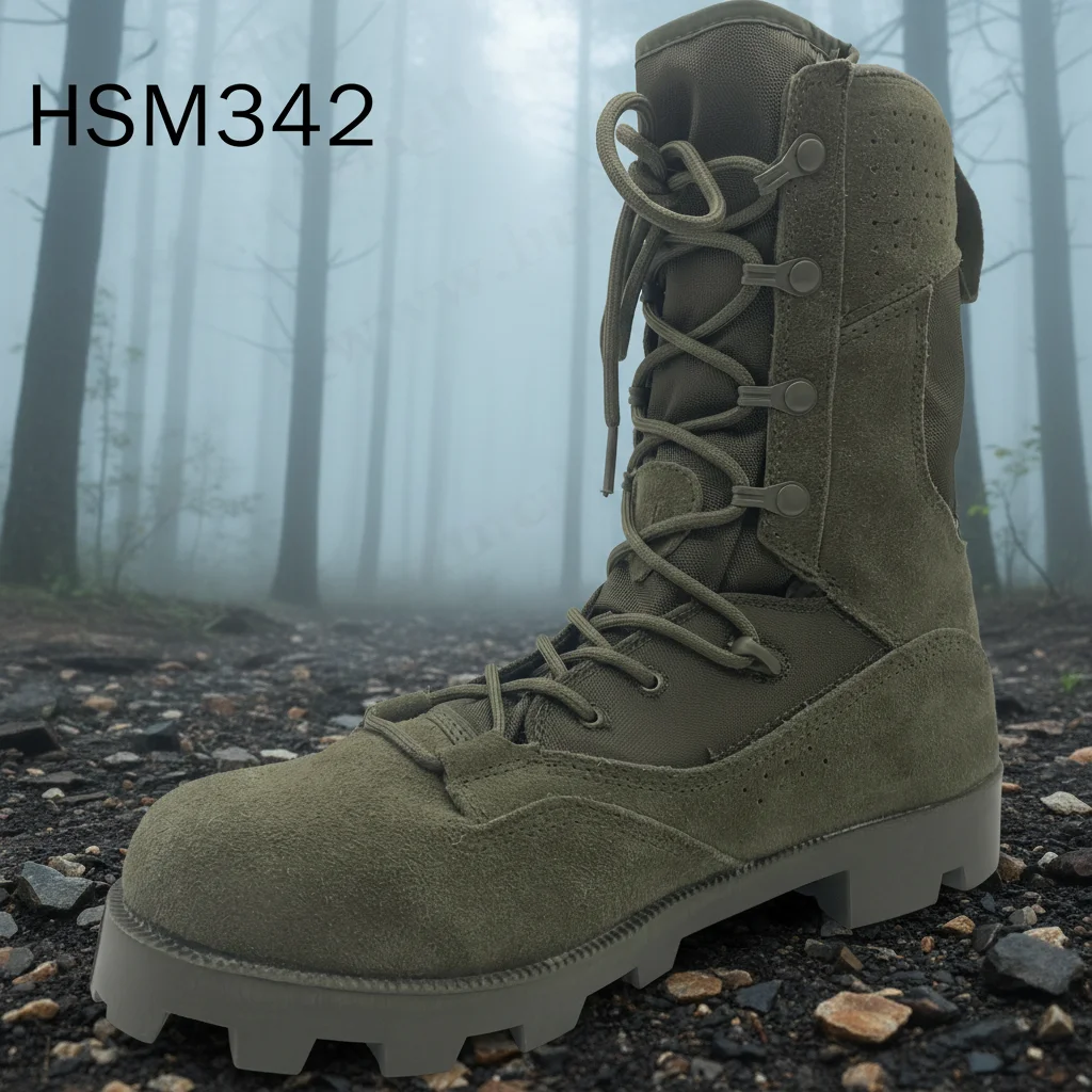 ZYF,Extreme Climate Easy Hidden Green Combat Boots for Sale Adventure Anti-rip Natural Suede Leather Vietnam Jungle Boots HSM342