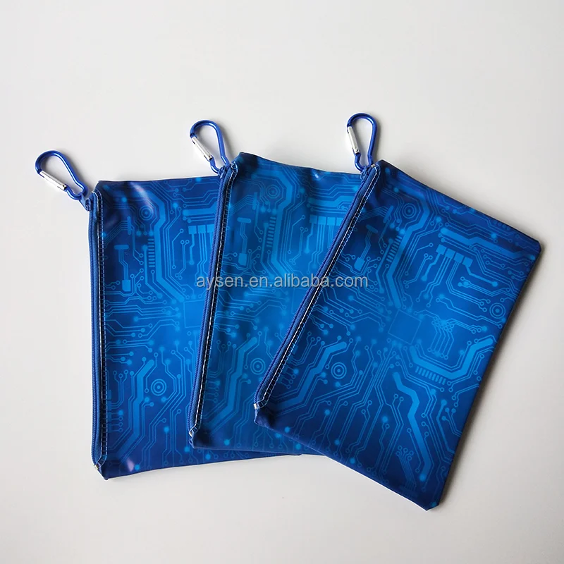 Private Label Blue Plastic Pouch Manufacturer Custom Plastic Zipper Bag Small Plastic Pouch With Carabiner - Buy Small Plastic Pouch,Custom Plastic ...